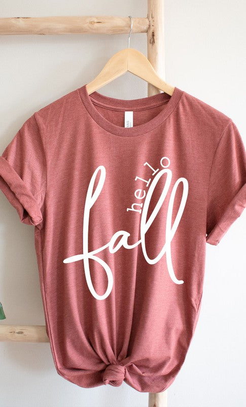 hello fall t shirts heather clay
