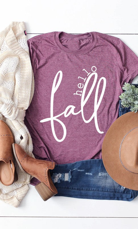 hello fall t shirts heather plum