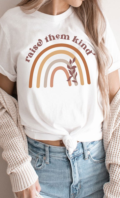 Raise Them Kind Rainbow Graphic Tee PLUS