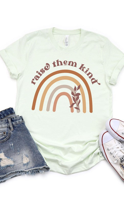 Raise Them Kind Rainbow Graphic Tee PLUS