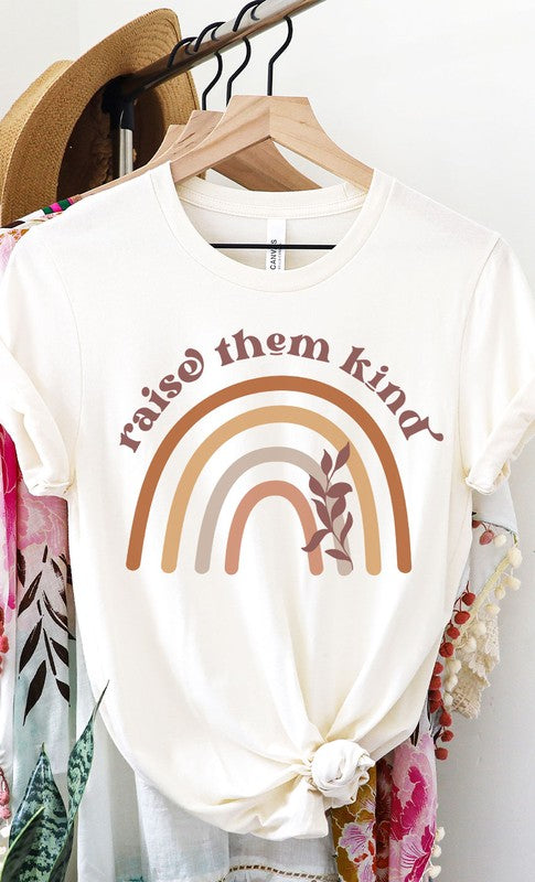 Raise Them Kind Rainbow Graphic Tee PLUS
