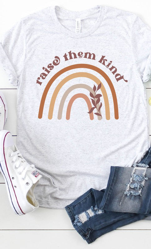 Raise Them Kind Rainbow Graphic Tee PLUS