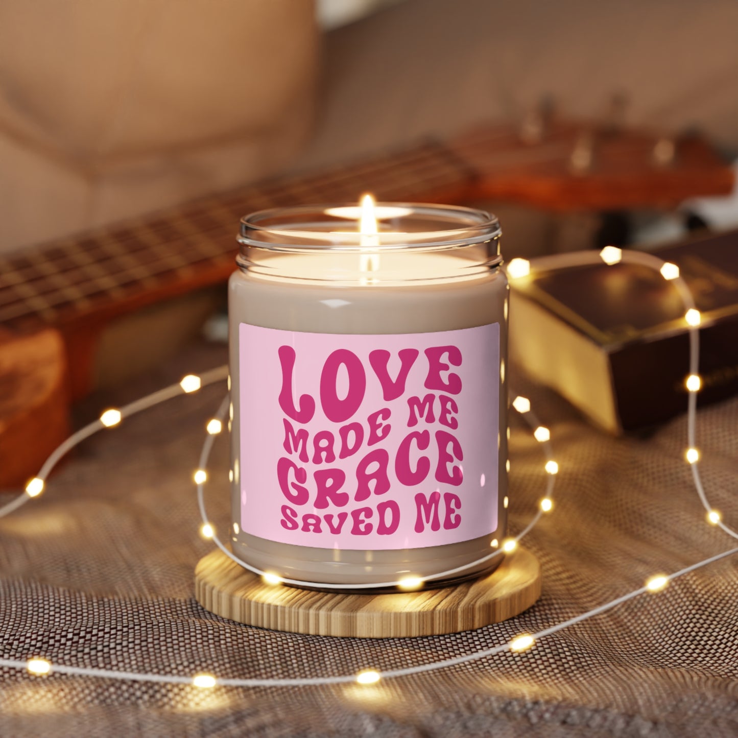 Love Made Me Grace Saved Me Candle