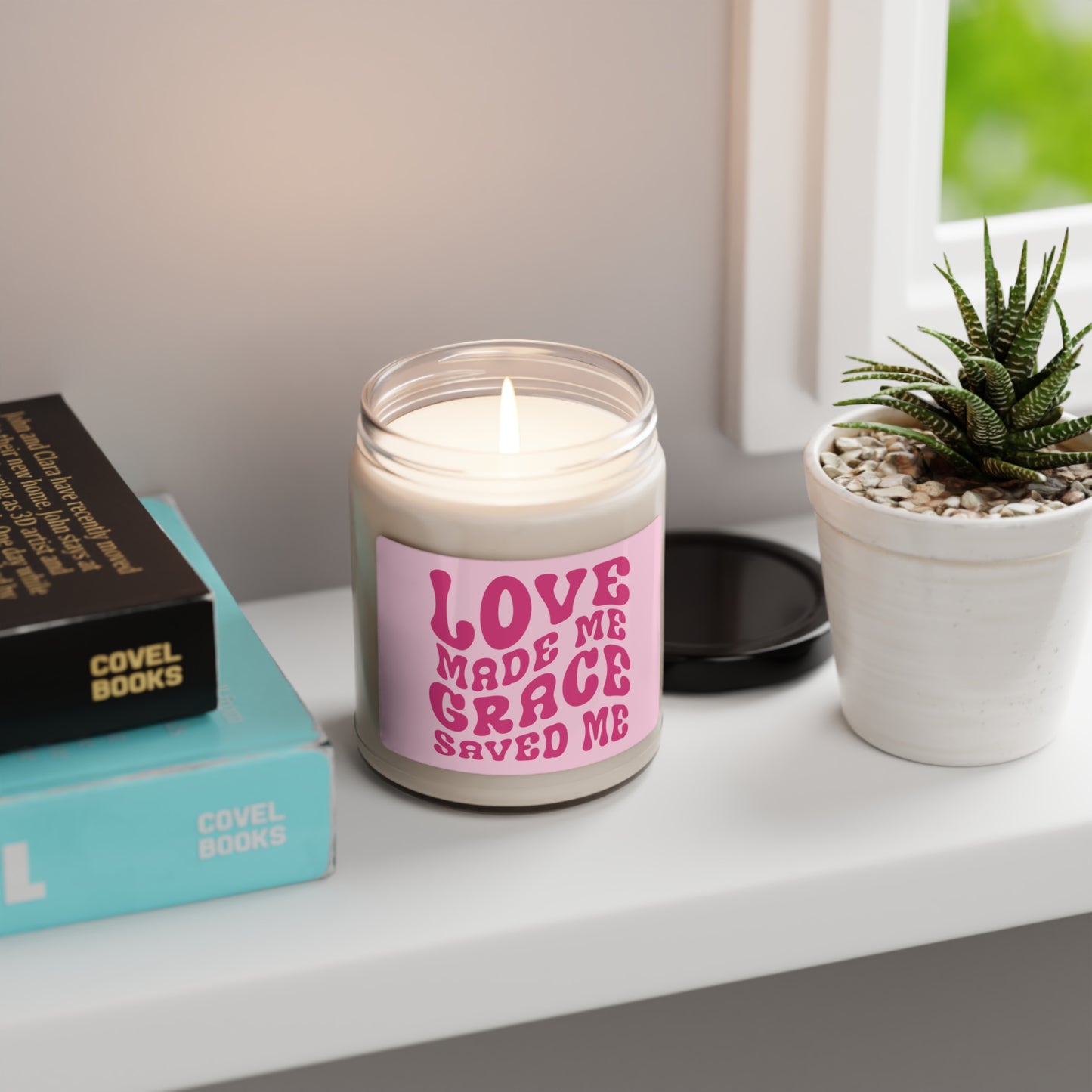 Love Made Me Grace Saved Me Candle