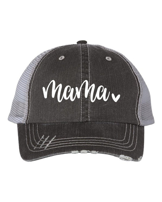 Mama with Heart Embroidered Hat