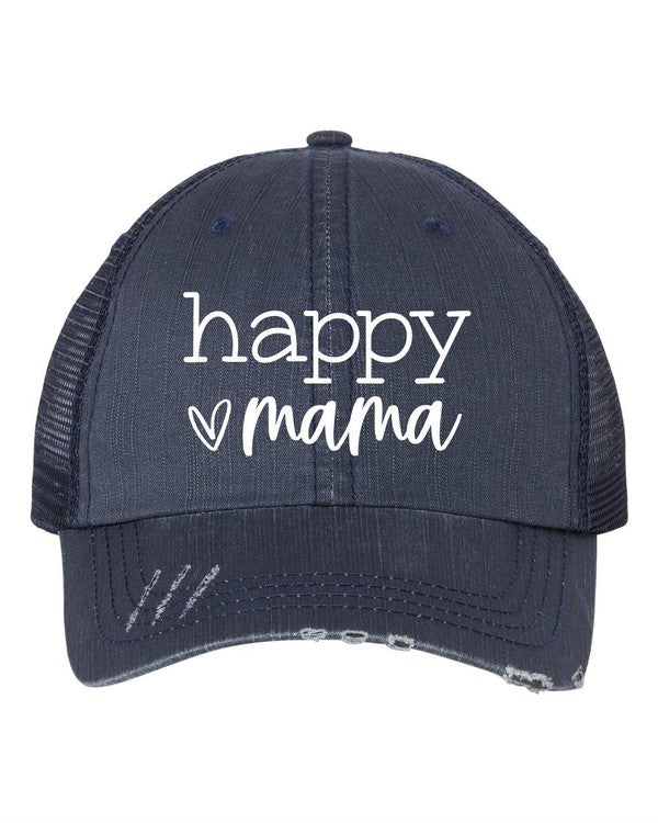 Happy Mama Embroidered Hat