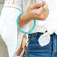 Boho Stone Key Ring Bracelet