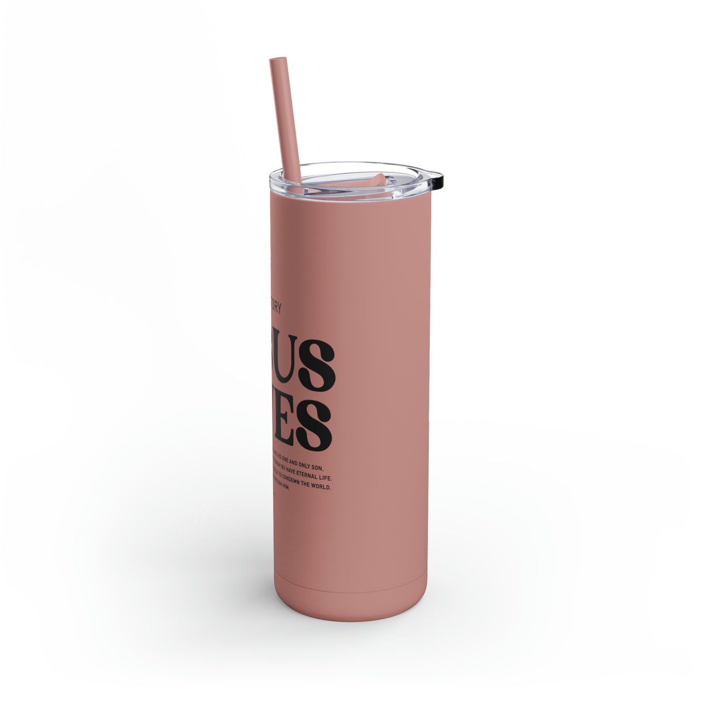 Jesus Saves Skinny Matte Tumbler