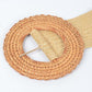 Oversize Bamboo Buckle Elastic Belt