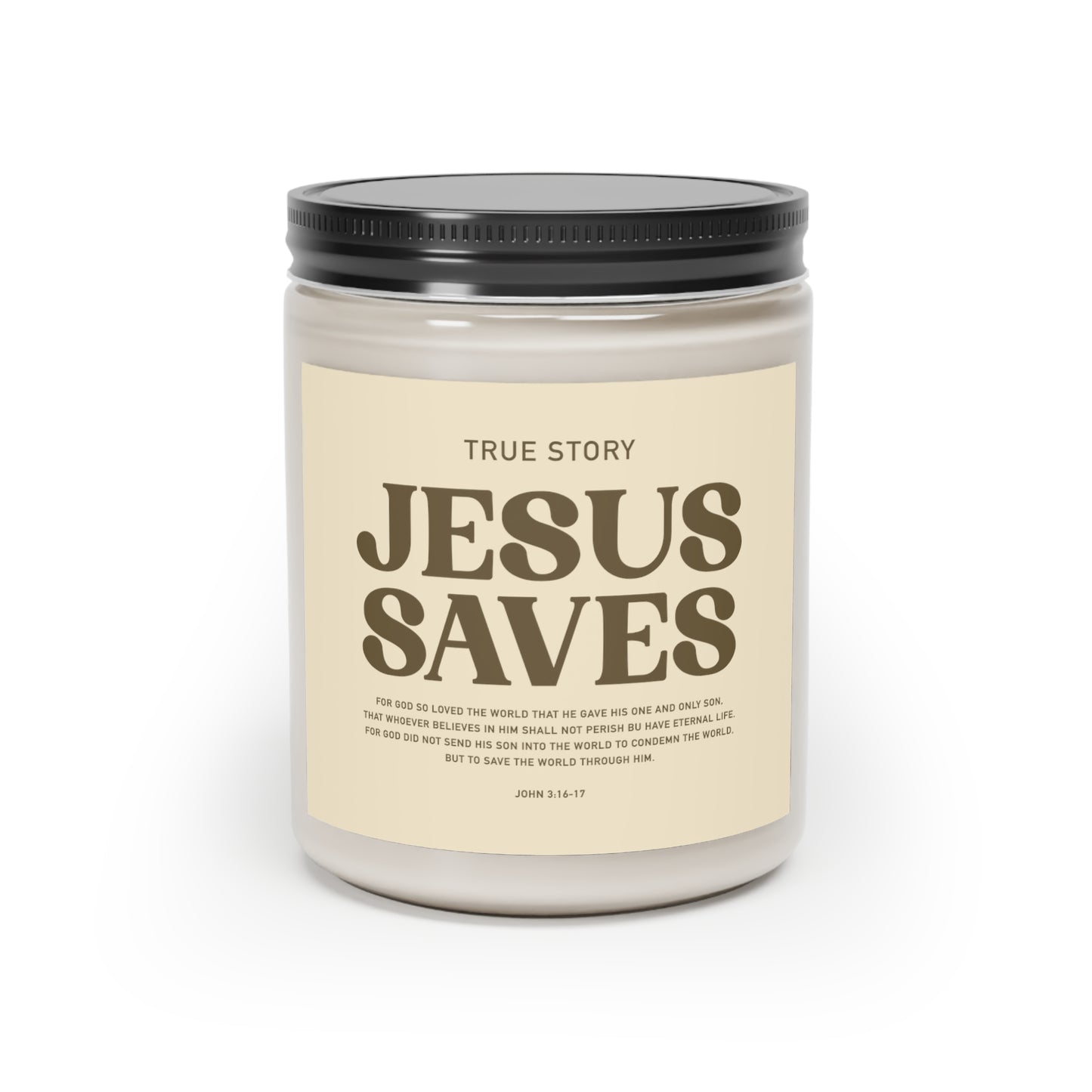 True Story Jesus Saves Candle