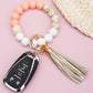 Silicone Gold Leo Key Ring Bracelet