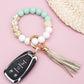 Silicone Gold Leo Key Ring Bracelet