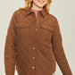 Woven Solid Bust Pocket Shacket