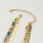 Premium quality 4 layer brass chain necklace