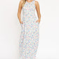 Pastel Floral Sleeveless Maxi Dress