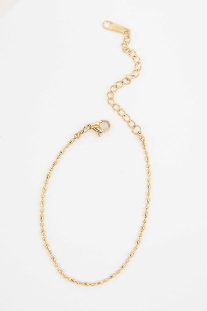 Mini Gold Bead Chain Bracelet