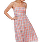 Checkered Midi Slip Dress