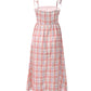 Checkered Midi Slip Dress