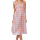 Checkered Midi Slip Dress