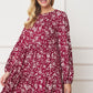 Floral Crew Neck Midi Dress