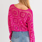 Long Sleeve Crochet Top