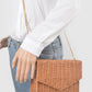 Basket Weaved Box Swing Bag