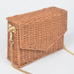 Basket Weaved Box Swing Bag