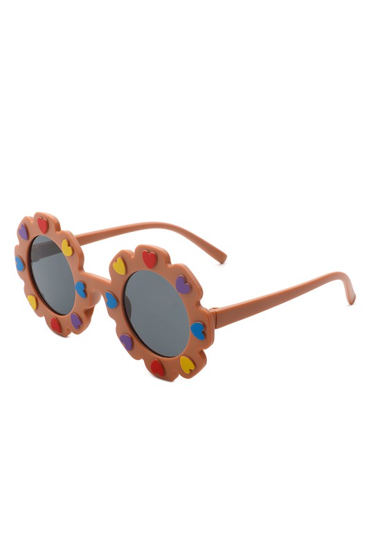 Children Junior Round Circle Heart Sunglasses