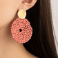 B A C K IN S T O C K wood disk drop earrings