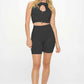 SEAMLESS SLEVELESS TOP AND BIKER SHORTS SET