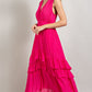 V-Neck Ruffle Maxi Dress