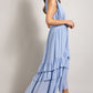 V-Neck Ruffle Maxi Dress