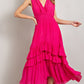 V-Neck Ruffle Maxi Dress