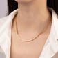 Real gold dipped braided chain necklace