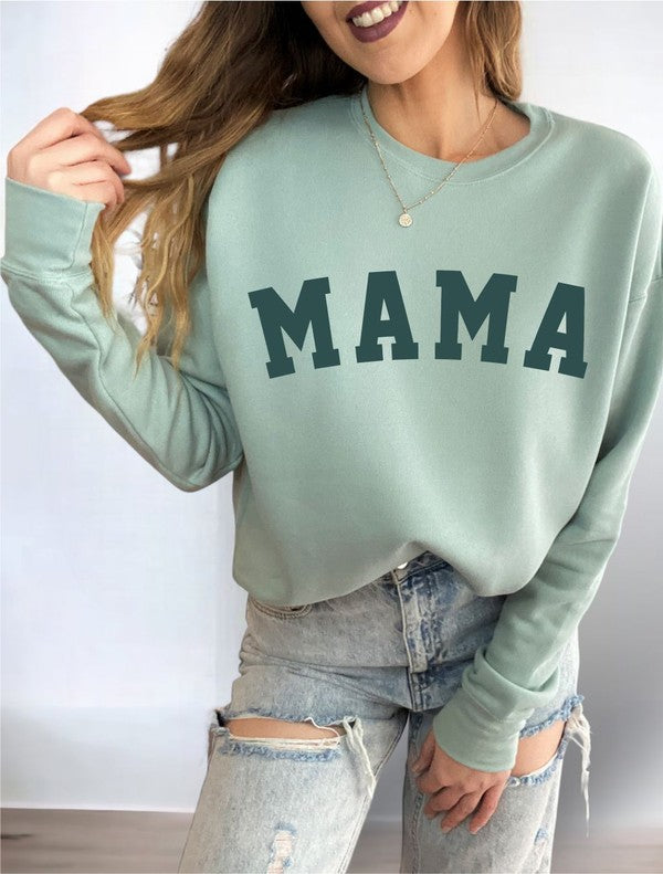 Varsity Font MAMA Premium Bella Canvas Crew