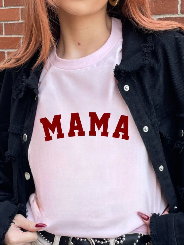 Mama Varsity Font Bella Canvas Tee