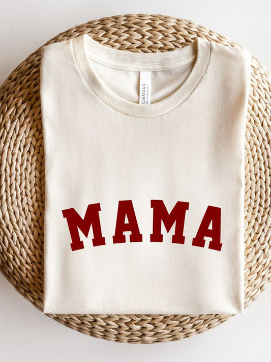 Mama Varsity Font Bella Canvas Tee