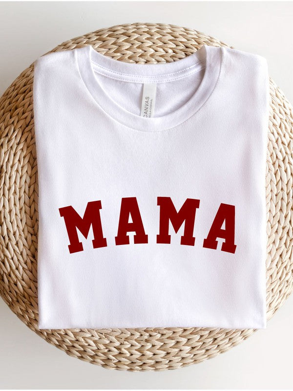 Mama Varsity Font Bella Canvas Tee