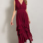 V-Neck Ruffle Maxi Dress