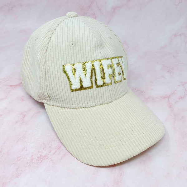 Wifey Corduroy Ball Cap