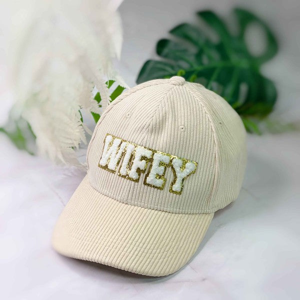 Wifey Corduroy Ball Cap