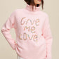 Give Me Love Stitched Mock Neck Sweater