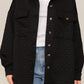 Long Sleeve Quilted Button Down Jacket