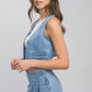 Denim Buttoned Vest Top