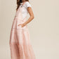 Laced and Tiered Romantic Overall Maxi Dress