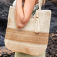 Valeria Two-Tone Straw Tote