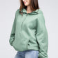 Stitch Detailed Elastic Hem Hoodie