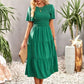 Women's Short Sleeve Round Neck Waist Tiered Dress