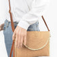 Convertible Straw Clutch Swing Bag