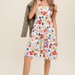 Flower Print Square Neck Dress